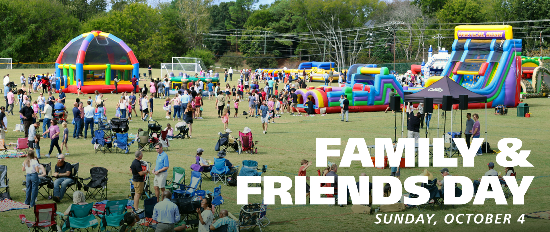 <p>Family &amp; Friends Day&nbsp;<br />
Sunday, October 4<br />
Worship, Lunch &amp; Fellowship<br />
<em>You're invited!</em></p>
