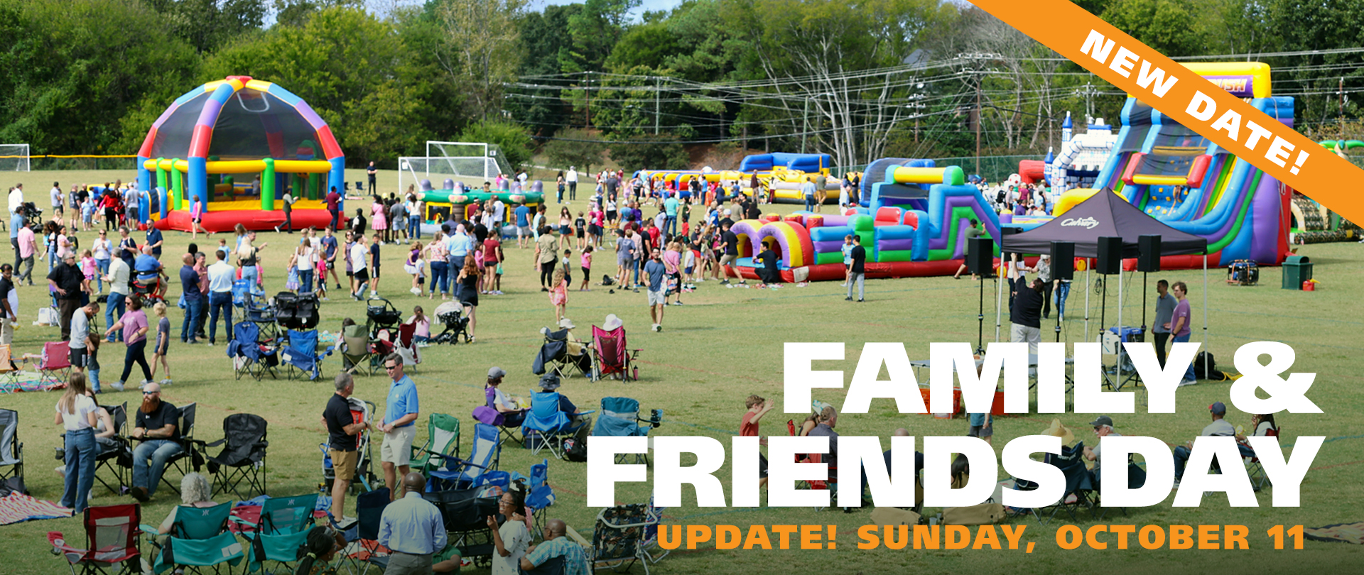 UPDATE! Family & Friends Day&nbsp;
Sunday, October 11
Worship, Lunch & Fellowship
You&rsquo;re invited!
