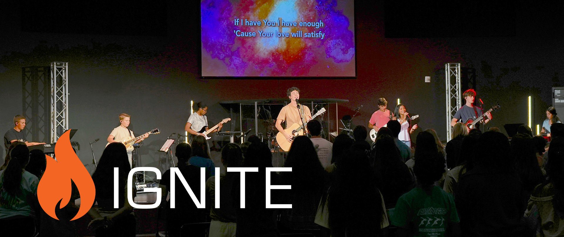 <p>IGNITE<br />
Student Ministry<br />
Wednesdays, 6:30&ndash;8:00 PM</p>

