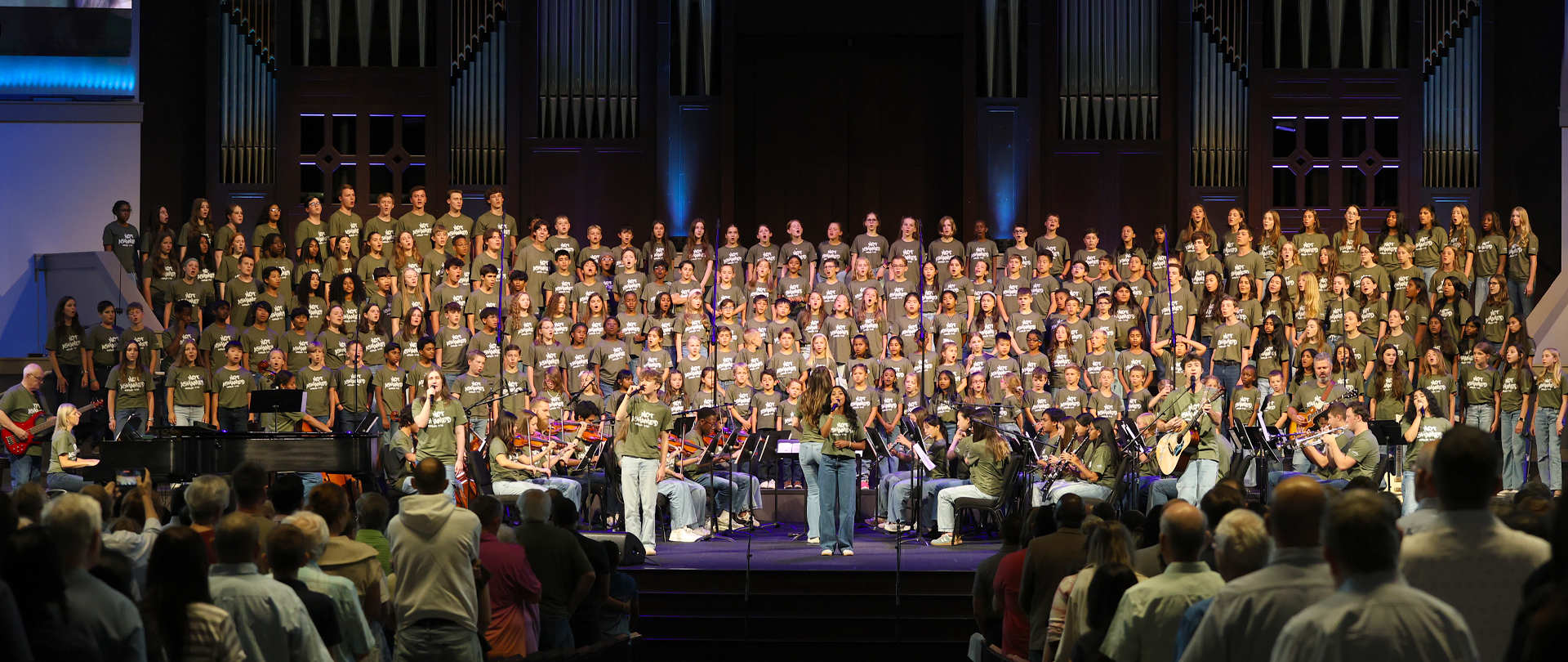 <p>Student Worship Ministry<br />
Choirs,&nbsp;Band, One Voice, &amp; Orchestra<br />
<em>Register now!</em><br />
&nbsp;</p>
