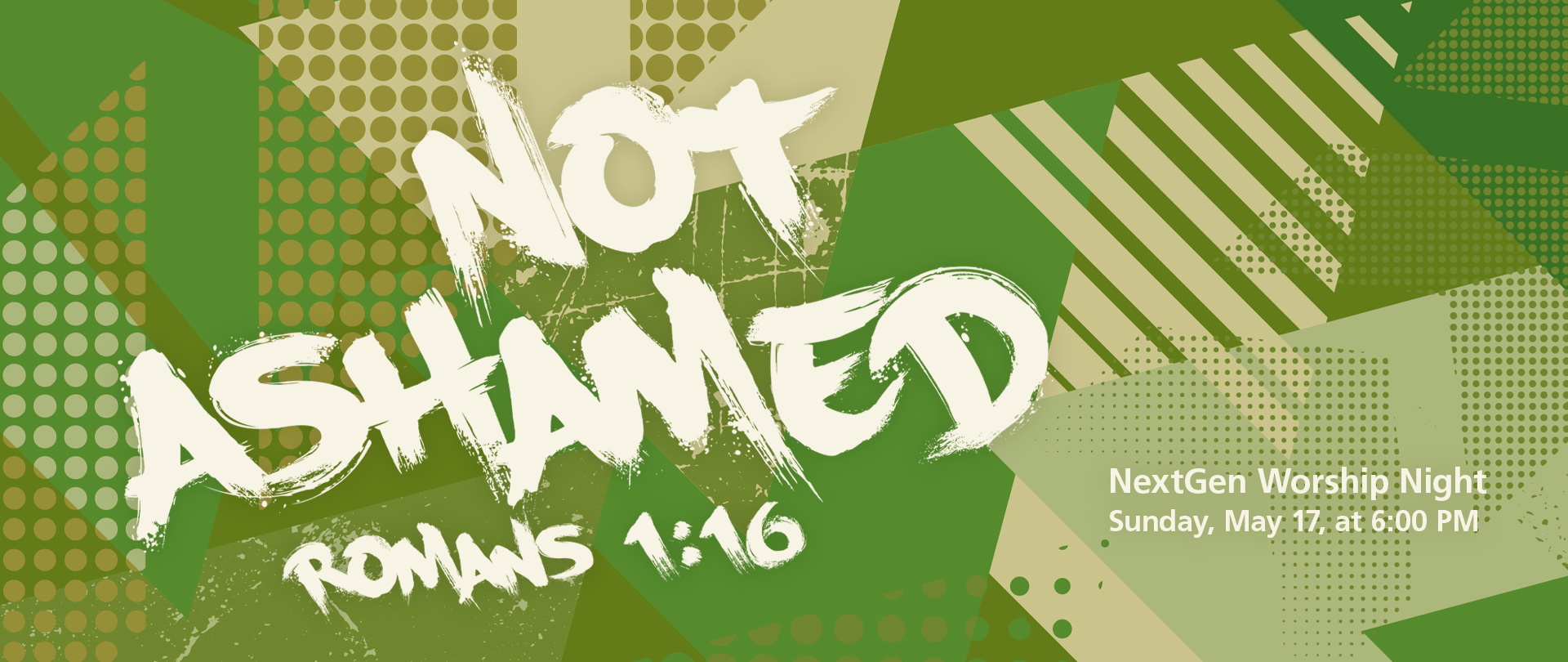 <p>NextGen Worship Night<br />
Sunday, May 17 at 6:00 PM</p>
