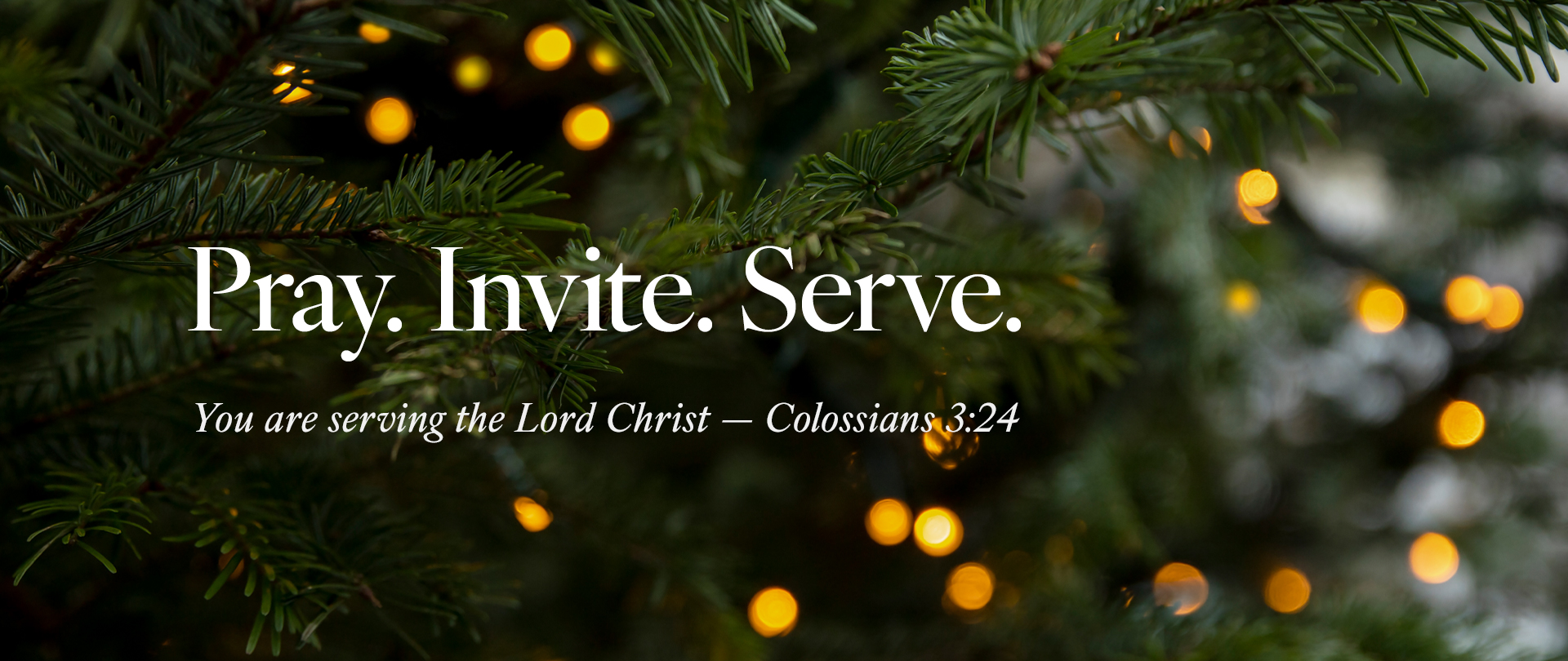<p>Pray. Invite. Serve.<br />
<em>Opportunities to make a difference!</em></p>
